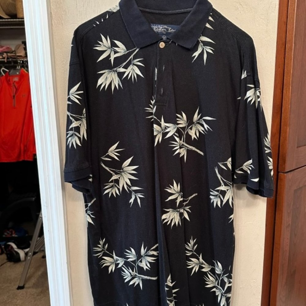 Men's Knit floral polo shirt